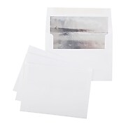 A7 Invitation Envelope, 5 1/4" x 7 1/4", White/Light Gray, 25/Pack (91171)