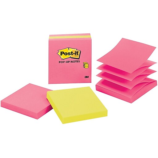 Postit® PopUp Note, 3" x 3", Jaipur Collection, 3 Pads/Pack (33013AUFF) at Staples