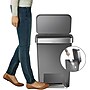 simplehuman Plastic Step Trash Can, Gray And Silver, 12 Gal. (CW1386)~#|#~s1100519_sc7