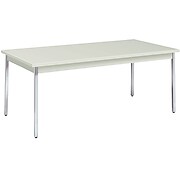 HON Utility Table, 72"W x 36"D, Loft Laminate, Loft Finish, Chrome Leg Finish (HONUTM3672LOLOC)