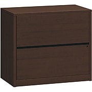HON 10500 Series 2 Drawer Lateral File Cabinet, Mocha Finish, 36"W (HON10563MOMO)