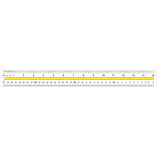 Staples Highlighting Ruler 15" (51901) Staples