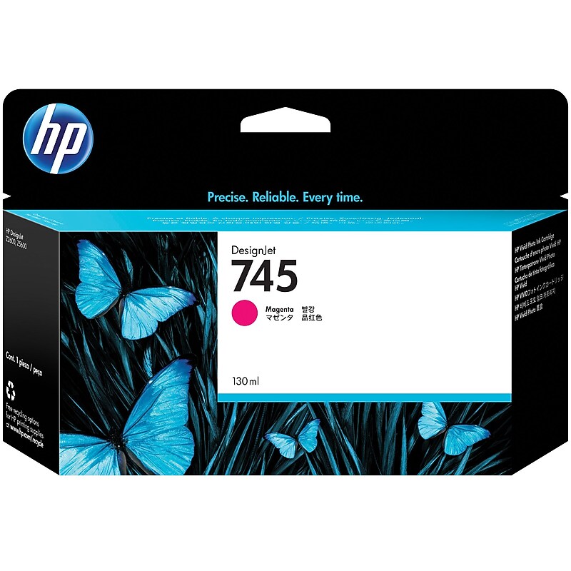 HP 745 Magenta Standard Yield Ink Cartridge (F9J95A) image 1