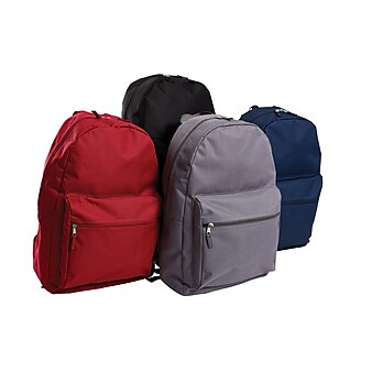 Staples 17" Assorted Backpacks, 40/Carton (51865)