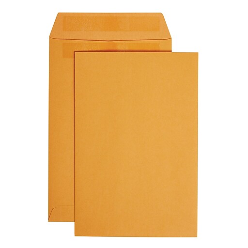 Staples SelfSealing Kraft Catalog Envelopes, 6" x 9", Brown, 100/Box
