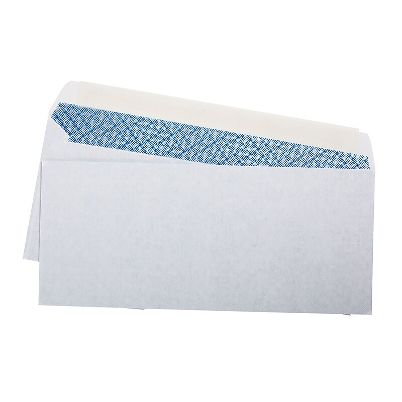Simply QuickStrip Self Seal Security Tinted #10 Envelope, 4 1/8" x 9 1/2", White, 25/Pack (74049) image 1