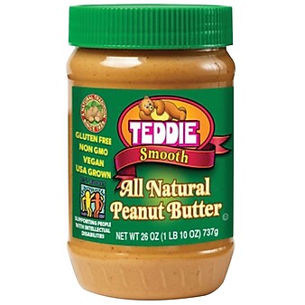 IMC Teddie Natural Smooth Peanut Butter, 26 oz. (BBD81007)
