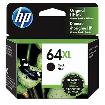 HP 64XL Black High Yield Ink Cartridge (N9J92AN#140), print up to 600 pages
