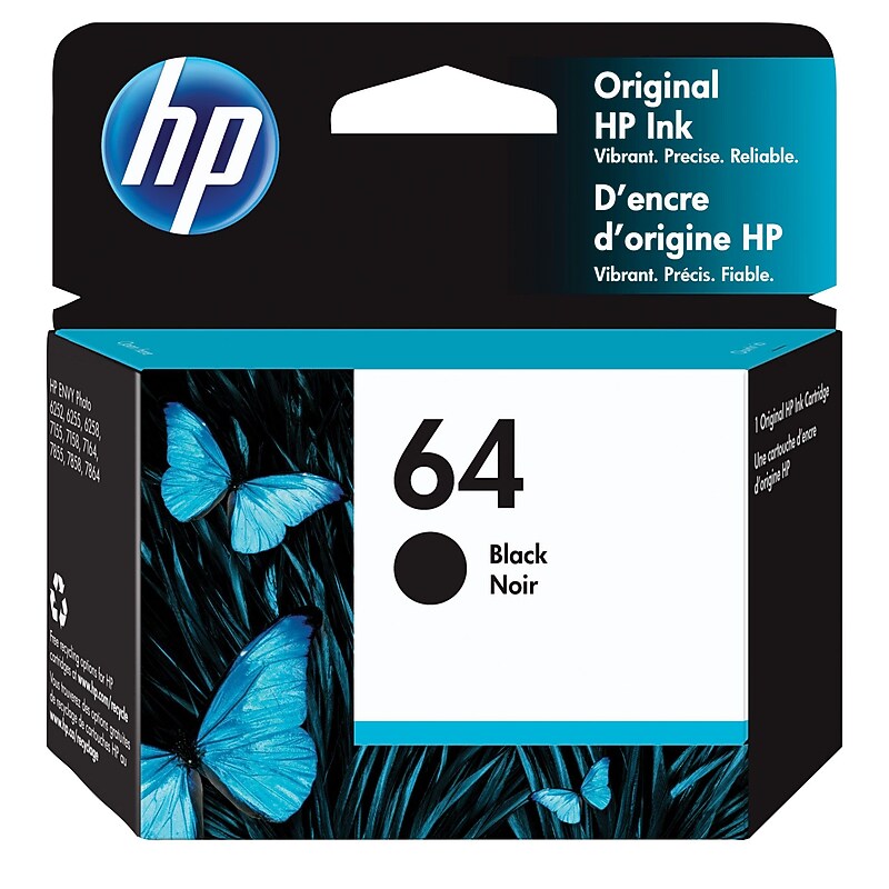 HP 64Standard Yield Ink Cartridge, Print Up to 200 Pages ()