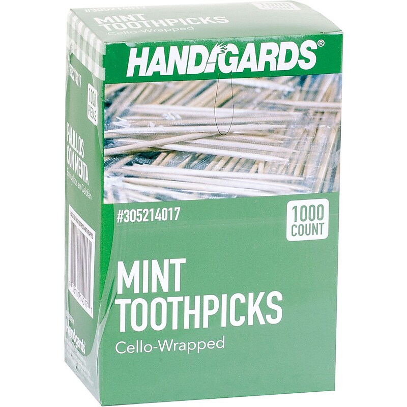 Handgards® Individually Wrapped Mint Toothpicks, 12,000/CT image 1