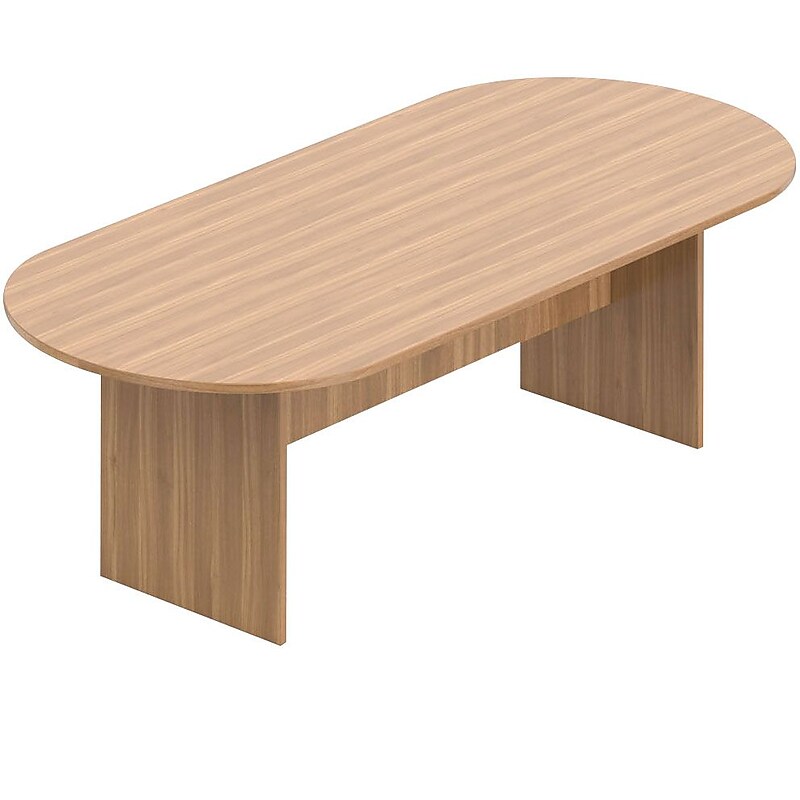 Offices To Go Superior Laminate 95" Racetrack Conference Table, Autumn Walnut (TDSL9544RS-AWL) image 1