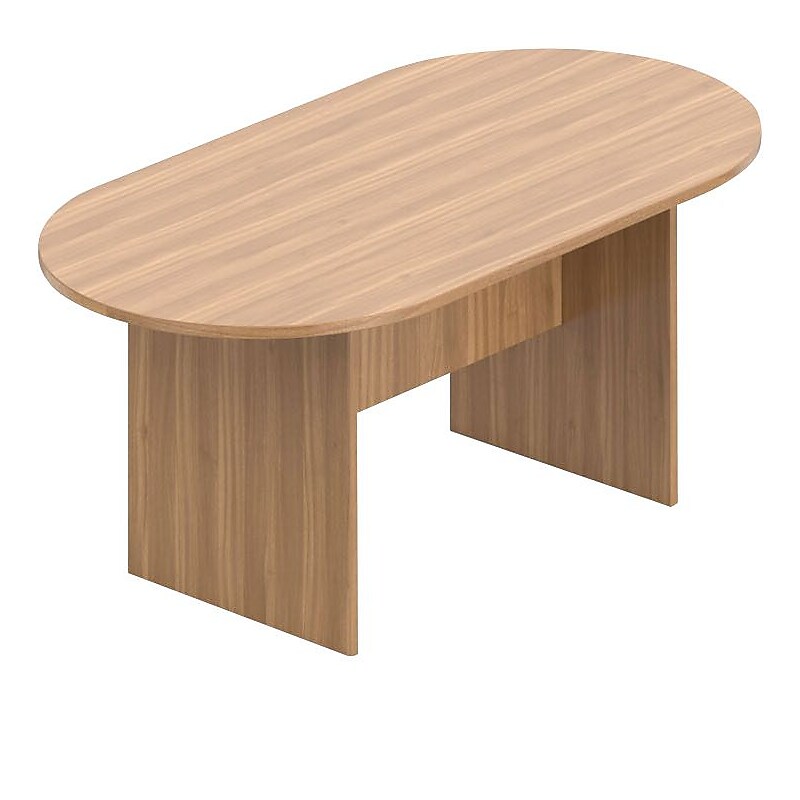 Offices To Go Superior Laminate 71" Racetrack Conference Table, Autumn Walnut (TDSL7136RS-AWL) image 1