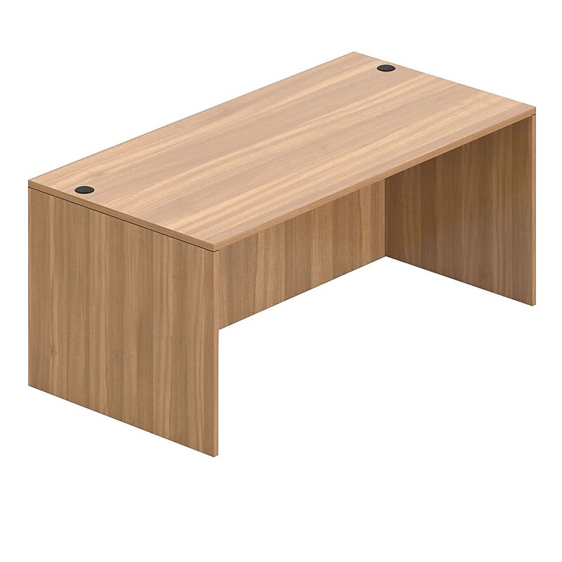 Offices To Go Superior Laminate 71" Rectangular Desk Shell, Autumn Walnut Laminate image 1