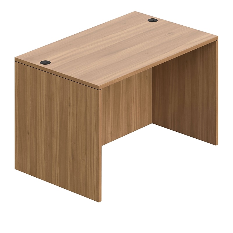 Offices To Go Superior Laminate 48" Rectangular Desk Shell, Autumn Walnut (TDSL4830DS-AWL) image 1
