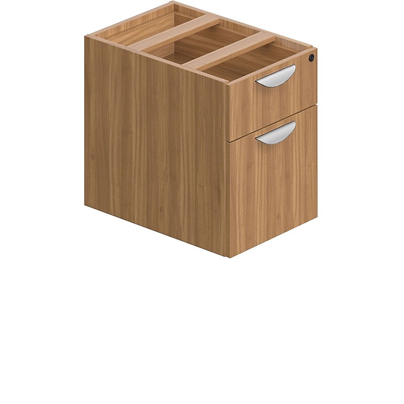 Offices To Go Superior Laminate 22"D Hanging Box/File Pedestal with Lock, Autumn Walnut Laminate image 1