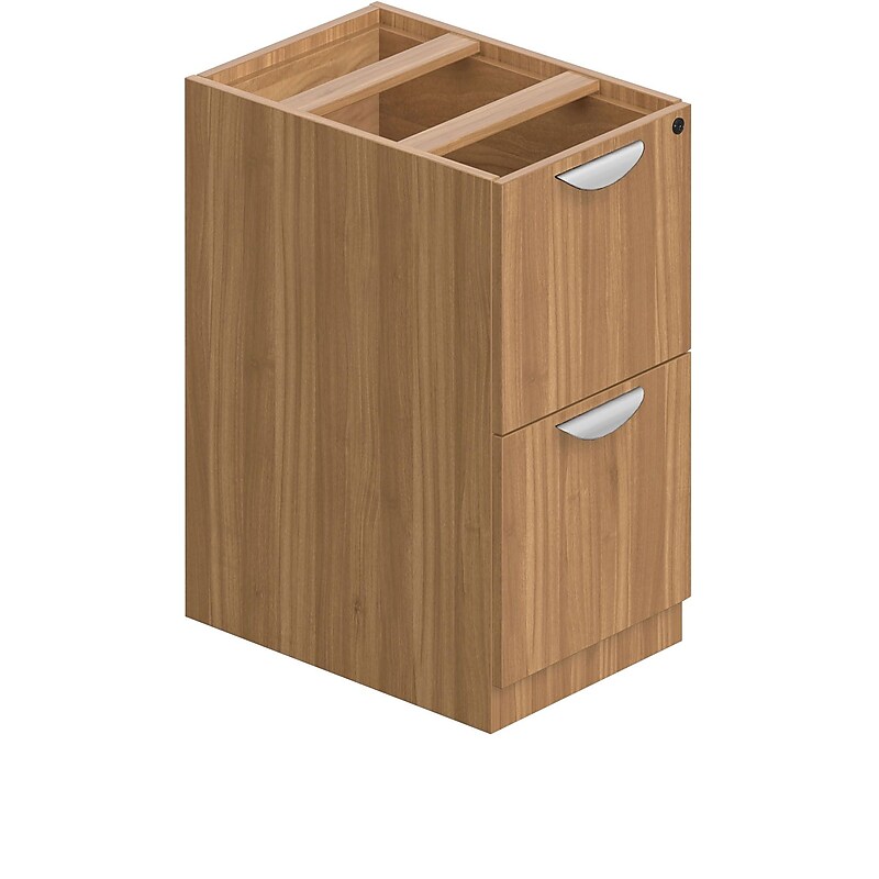 Offices To Go Superior Laminate 22"D File/File Pedestal with Lock, Autumn Walnut (TDSL22FF-AWL) image 1