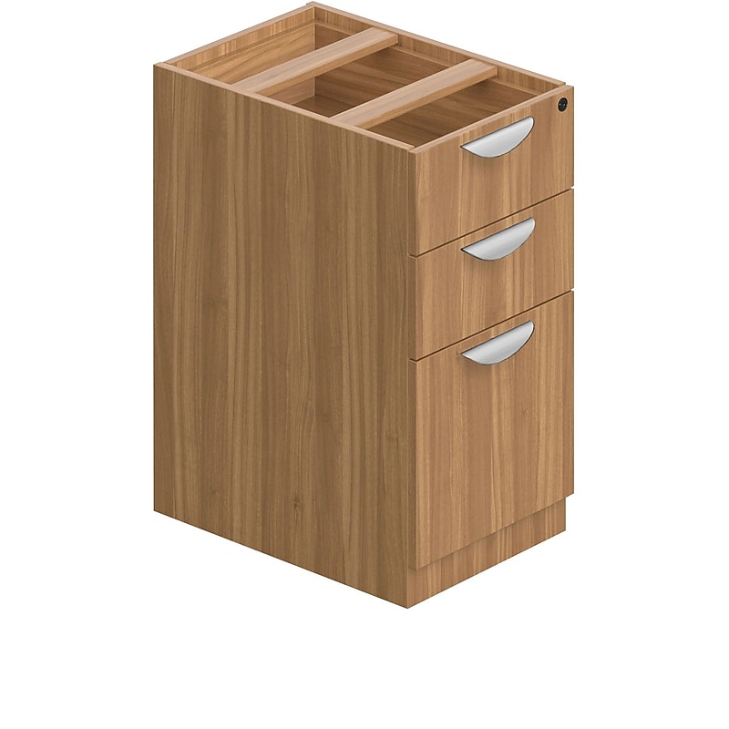 Offices To Go Superior Laminate 22"D Box/Box/File Pedestal with Lock, Autumn Walnut (TDSL22BBF-AWL) image 1