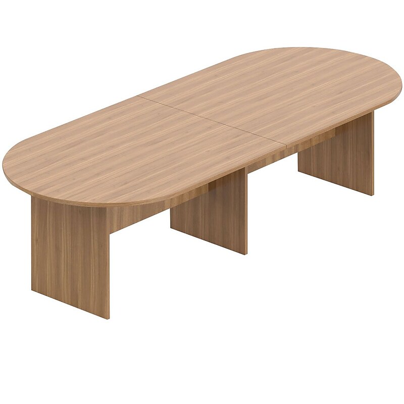 Offices To Go Superior Laminate 120" Racetrack Conference Table, Autumn Walnut (TDSL12048RS-AWL) image 1
