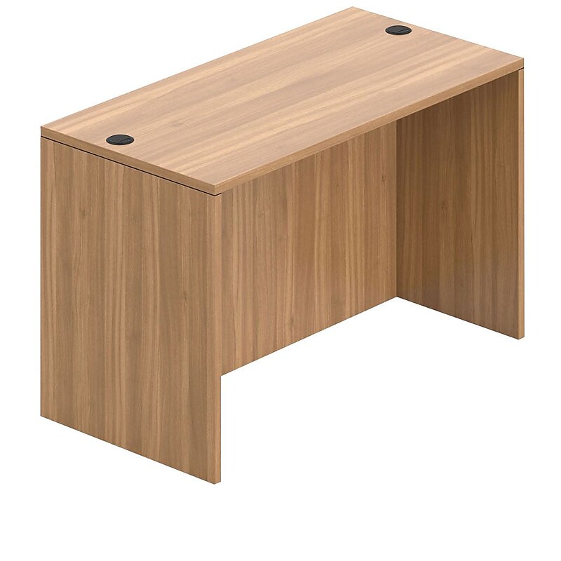 Offices To Go Superior Laminate 48" Rectangular Desk Shell, Autumn Walnut (TDSL4824DS-AWL) image 1