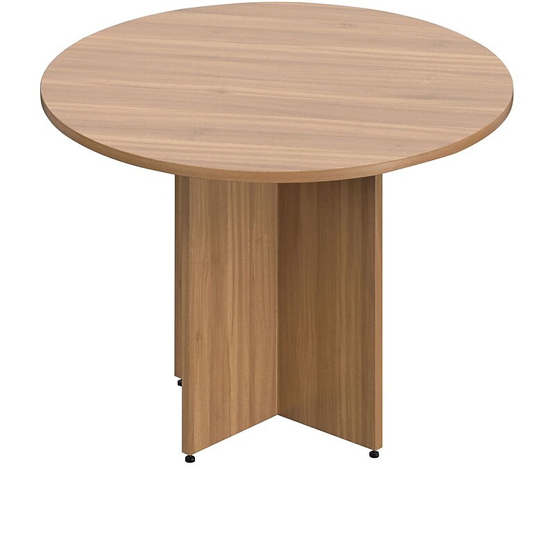 Offices To Go Superior Laminate 42" Round Table, Autumn Walnut (TDSL42R-AWL) image 1