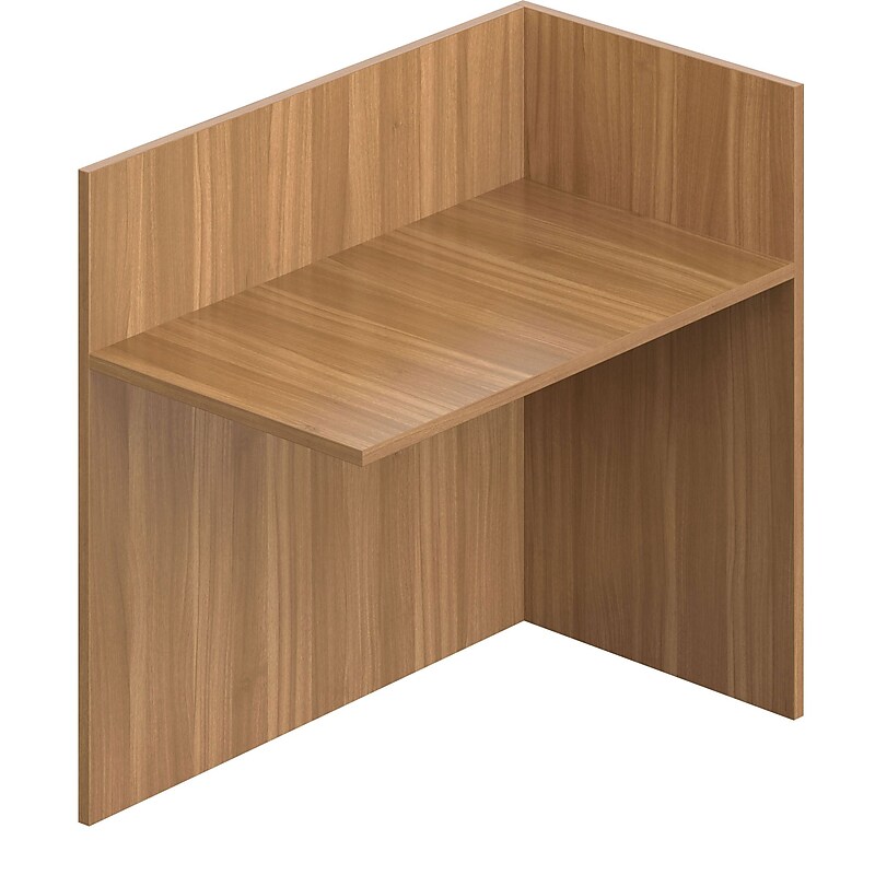 Offices To Go Superior Laminate 42" Reception Return, Reversible, Autumn Walnut Laminate image 1