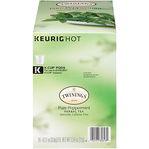 Twinings® Pure Peppermint Herbal Tea Keurig® KCup® Pods, 24/Box Staples