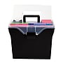 Staples Handy Plastic File Box with Hinged Lid, Letter Size, Black (13896)~#|#~s1103815_sc7