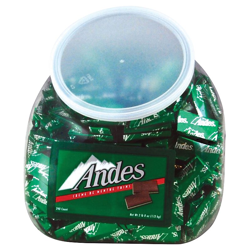 Andes Creme de Menthe Thins, 240 Pieces/Tub (090215) image 1