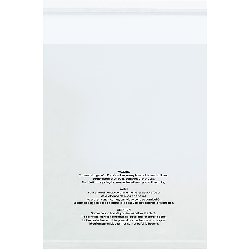 9" x 12" Reclosable Poly Bags, 1.5 Mil, Clear, 100/Carton (PMV091215100) image 1