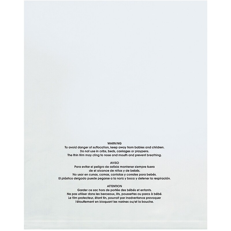 14" x 20" Reclosable Poly Bags, 1.5 Mil, Clear, 1000/Carton (PMV142015) image 1