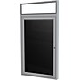 Ghent 1-Door Enclosed Letter Board with Headliners, 24"W x 36"H (PAB2-BK)~#|#~s1105179_sc7