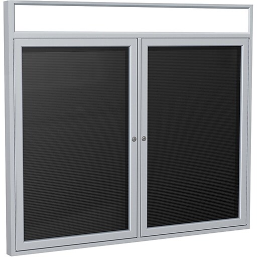 Ghent 2Door Enclosed Letter Board with Headliners, 48"W x 36"H at Staples