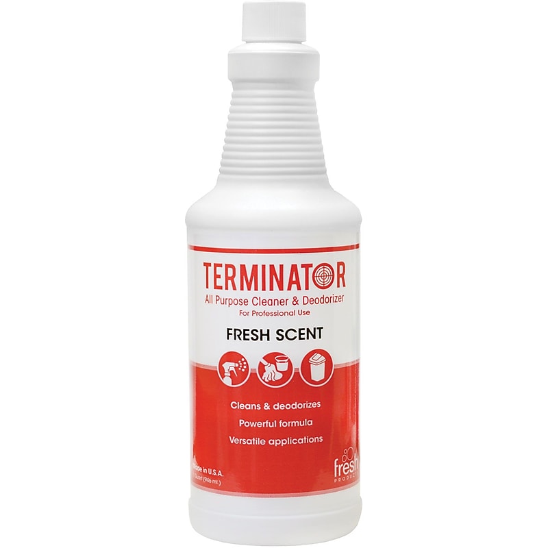 Fresh Products Terminator All-Purpose Cleaner & Deodorizer Bottle, Fresh Scent, Quart, 12/Carton (TERMZF67) image 1