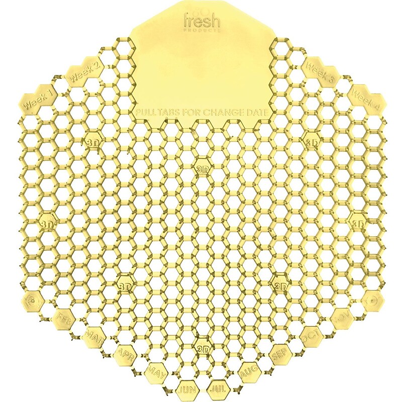 Fresh Products Wave 3D Urinal Screen, Citrus Scent, 10/Pack (3WDSF10) image 1