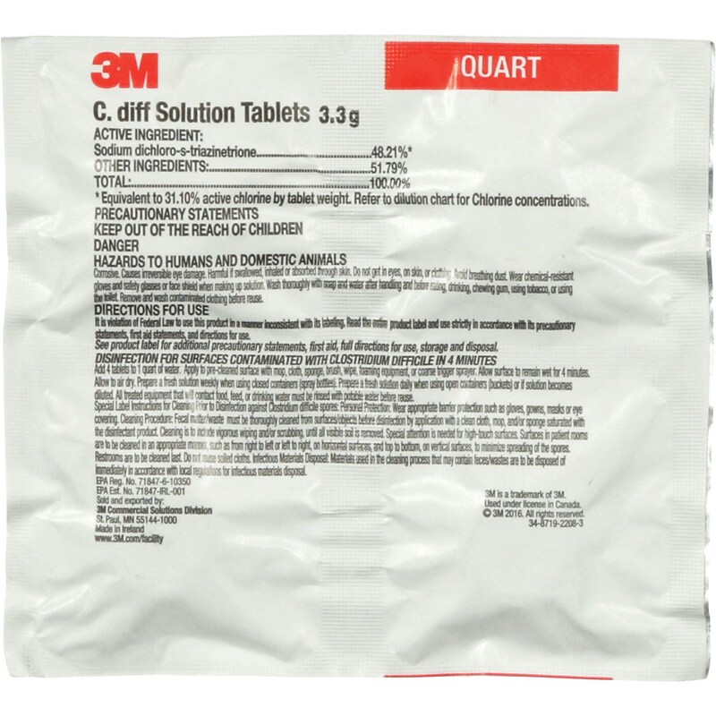 3M C. Diff Solutions Disinfectant, 140 Tablets, 2/Carton (85938) image 1