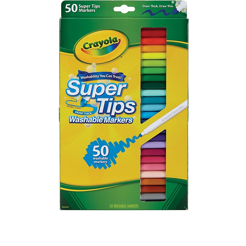 Crayola Washable Super Tips Markers, 50/Pack image 1