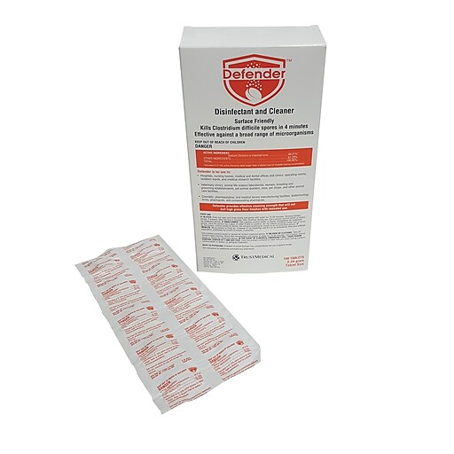 Defender Effervescent Disinfectant, Sanitizer & Cleaner Tablet, 3.3