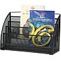 Mind Reader 4-Compartment Metal Mesh Magazine Rack, Black (MAGRACKSM-BLK)~#|#~s1107324_sc7