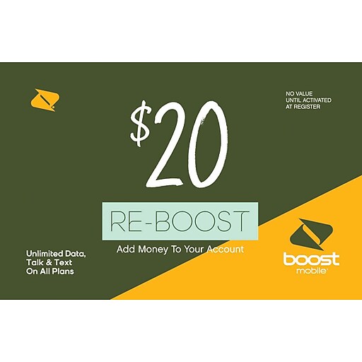 Boost Mobile Prepaid Airtime Card 20 at Staples