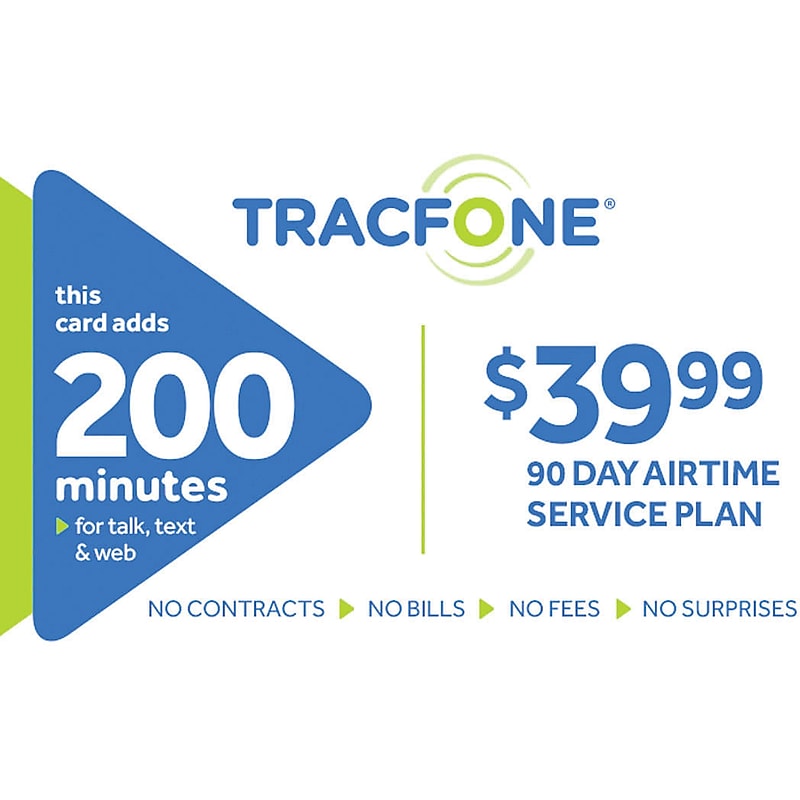 TracFone 200 Minutes Prepaid Airtime Card $39.99 image 1