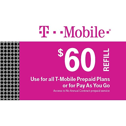 TMobile Prepaid Airtime Card 60 Staples