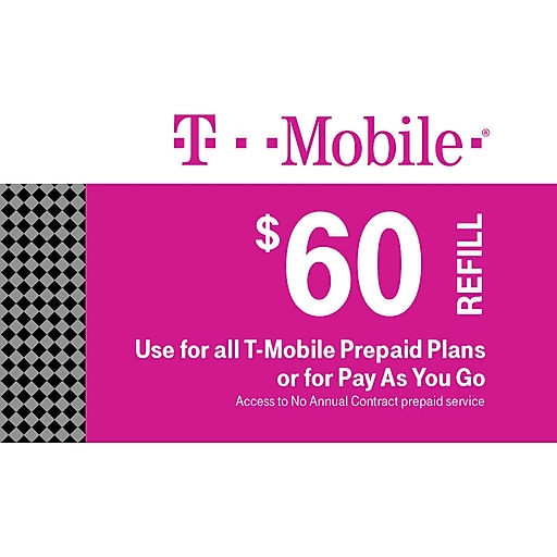 T-Mobile Prepaid Airtime Card $60