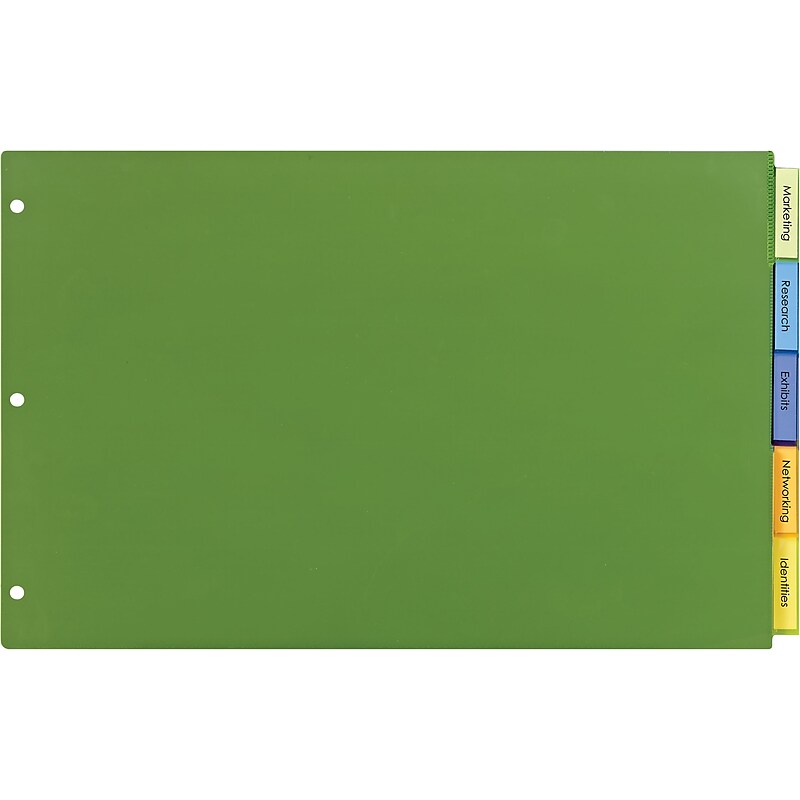 Avery Big Tab Insertable Plastic Dividers, 5 Tabs, Assorted Colors (11178) image 1