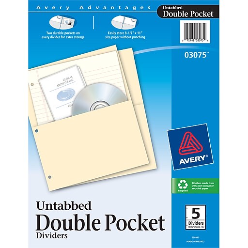 Avery® Double Pocket Dividers Staples