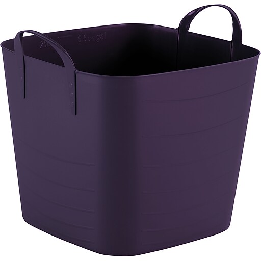 Life Story 25 Liter solid Color Grape Royal Tub at Staples