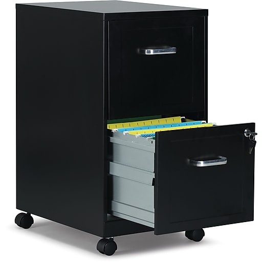 Staples 2-Drawer Vertical Mobile File Cabinet, Letter, 18