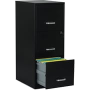 Staples 3 Drawer Vertical File Cabinet Black Letter 18 D