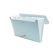 Staples® Fashion Plastic 7-Pocket Reinforced Folder, Letter Size, Blush/Blue (51803)