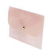 Staples Plastic Envelope with Gold Snap Closure, Coupon Size, 7.5" x 5", Assorted (51795)