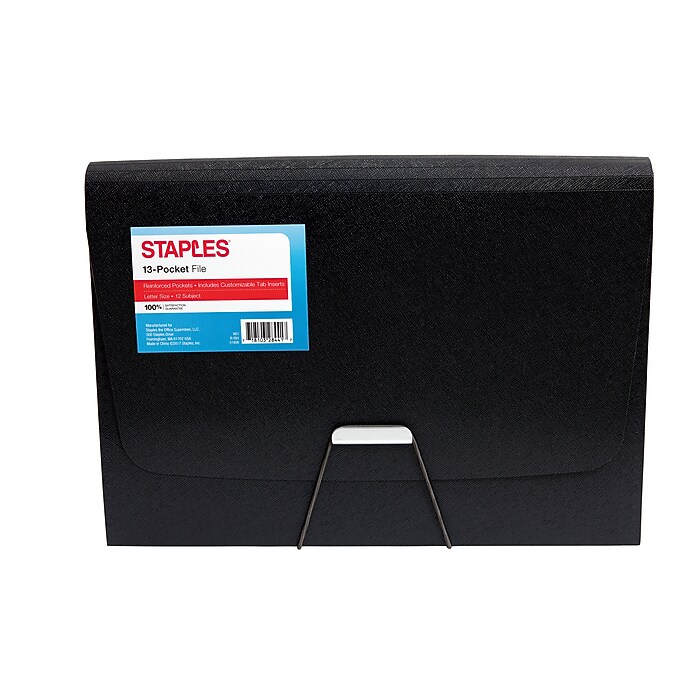 【即購入ok!!】Folder 完全限定生産8枚組コンプリートBOX Staples Plastic 13-Pocket Reinforced Expanding Folder, Letter
